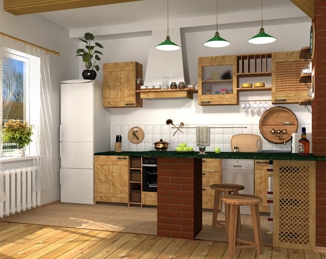 мебель для кухни в стиле кантри