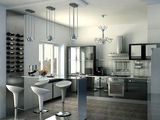 светло-серая кухня для современных людей