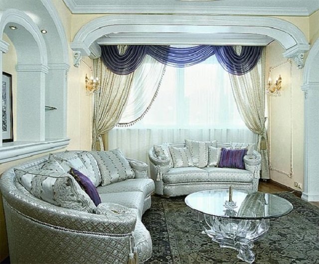 дизайн штор в гостиной