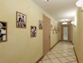 плитка на полу узкого и длинного коридора фото