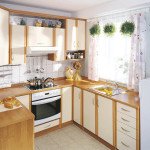 п образная кухня с окном