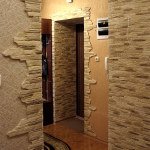 белый камень в интерьере фото