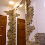 декоративный камень и обои