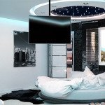 интерьер спальни в стиле хай тек фото
