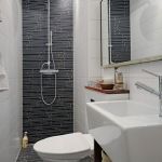 дизайн узкой ванной комнаты фото